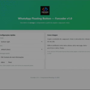 Componente Botão Interativo WhatsApp Customizável (HTML/CSS/JS)