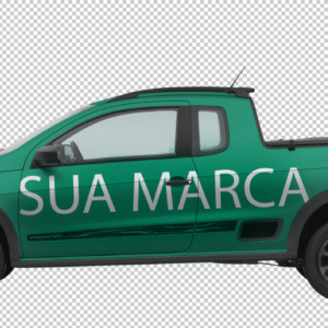 Mockup PSD Saveiro Lateral - Modelo Profissional para Envelopamento e Adesivos